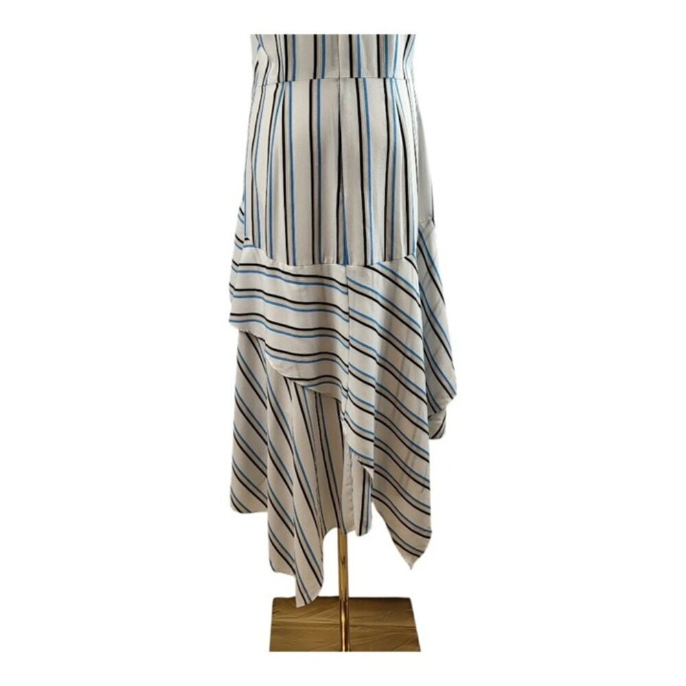 Adelyn Rae Layne Medium Multicolor Striped Halter Dress RTR Handkerchief Hemline - Picture 12 of 16